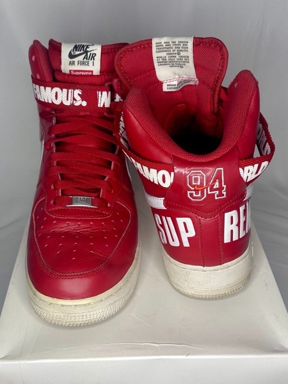 Nike Air Force 1 High Supreme World Famous Red